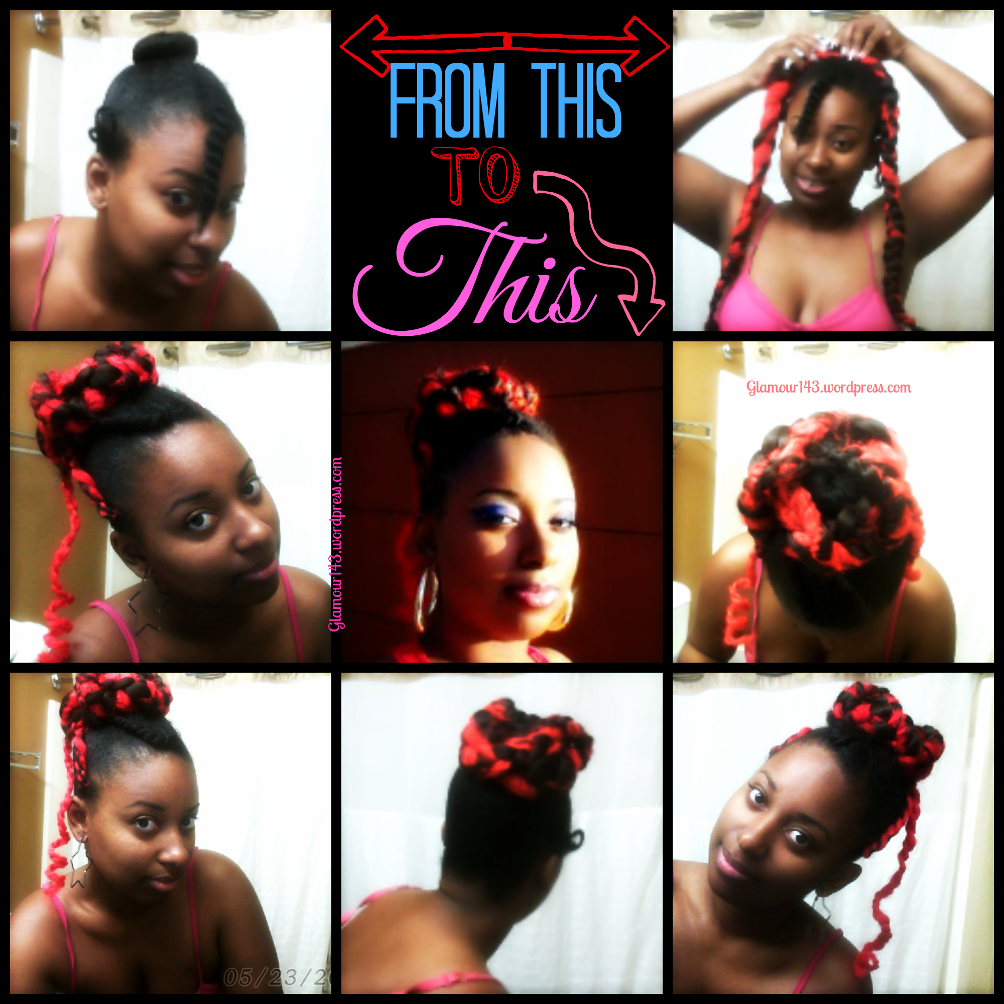 Red Braided Bun