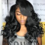Lace front wig voluminous bouncy curls prom style