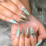 Blue and glitter Stiletto naisl