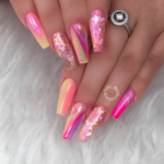 ballerina Circus colored nail designs