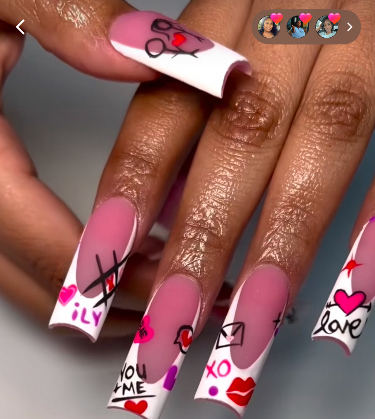 valentine's day nails